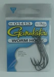 Gamakatsu 01413 3/0 Worm Hook Needle Point Straight Sliced Shank 5CT. Fixed Price $7.89.