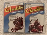 (lot Of 2) Gamakatsu Octopus Hooks 1/0 Red Value Packs. 25 Per 50 Total. Fixed Price $15.95.