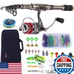 Sougayilang Fishing Rod And Reel Combos - Carbon Fiber Telescopic Pole. Fixed Price $107.62.