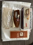 Vintage 1973 Popeil Pocket Fisherman Spin Casting Outfit Model F3000-21B. Fixed Price $144.00.
