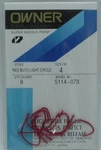 Owner 5114-073-4 Mutu Light Circle Hook Offset Hangnail Point Red Finish Size. Fixed Price $7.36.