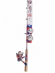 Profishiency Krazy Americana Dock Spinning Combo 34" Fiberglass Rod Reel Lures. Fixed Price $39.99.