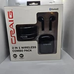 Craig 2-IN-1 Bluetooth Wireless Combo Pack Black. Fixed Price $6.96.