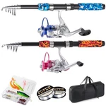 Fishing Rod 6.9FT 2PCS Telescopic Spinning Pole Reel Combo Carrier Bag Tripquips. Fixed Price $74.99.