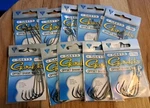 Gamakatsu 54413 Size 3/0 Offset Shank Worm Rb Fishing Hooks Qty X 10 Packs. Fixed Price $45.00.