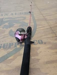 Salty Shakespeare Pitchin Stik Spincast Fishing Rod 30 Reel Pink PSTKG6. Fixed Price $19.99.