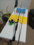 New Spinning Fishing Rod Ardent 6'6" Med 4-12LB And Reel 13 Code Neon. Fixed Price $42.00.