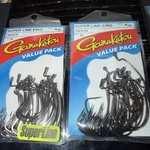 Gamakatsu Super Line 4/0 Ewg Hook) 74414-25 Value Packs. Fixed Price $25.00.