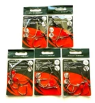 South Bend 5 Packs Sturgeon Rig Size 7/0 Two Hook 36" Wire Leader STRG-70. Fixed Price $9.94.