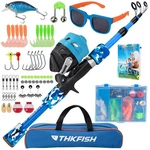 Fishing Pole Set, Telescopic Rod Reel Combo Starter Kit With Lures Ta.... Fixed Price $37.59.