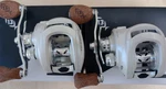 Two 13 Fishing Concept Baitcast Reels Left Hand 7.3:1 Silver. Fixed Price $280.00.