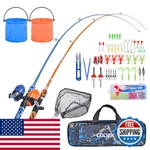 Codek Kids Fishing Pole Set Full Starter Kits 2 Portable Telescopic. Fixed Price $67.08.