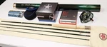 New $1700 Winston Pure 9'0" #4 Wt. Fly Rod +bauer RX-2 Green Reel +line Outfit. Fixed Price $1495.00.