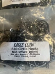 1000 Eagle Claw Non Offset Line Circle Hooks L2002-8/0 Htf 10X100. Fixed Price $165.00.