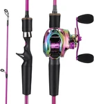 Sougayilang Baitcaster Combo, 2PCS Fishing Rod And Reel Medium Heavy F.... Fixed Price $58.55.