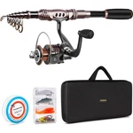 Plusinno Telescopic Fishing Rod Reel Combos Full Kit, Spinning Gear. Fixed Price $61.59.