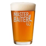 Master Baiter Fishing Pint Glass Funny Angler Gift. Fixed Price $52.00.