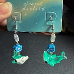 New Sweet Society Hammerhead Shark Beaded Earrings On Silver Fish Hooks. Fixed Price $6.00.