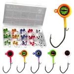 60PCS Big Eye Crappie Jig Heads Kit, Bright Color Panfish Fishing Hook. Fixed Price $22.59.