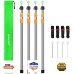 Sanlike Tent Tarp Poles 33"-86.6" Adjustable, Stainless Steel Camping Awning Rod. Fixed Price $93.24.