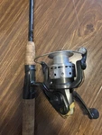 Genesis Spinning Rod & Reel Combo 6 Ft Cork Handle Black. Fixed Price $25.00.