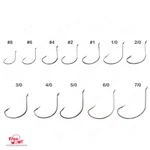 100PCS Fishing 2X Kahle Hook Nickel #8 1/0 2/0 3/0 4/0 6/0 5/0 7/0 Lot. Fixed Price $14.88.