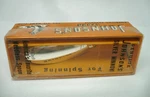 1A Vintage Fishing Lure Johnson's Silver Minnow Spoon #11101 Medium 2" Box. Fixed Price $9.99.