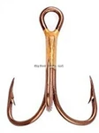 Eagle Claw 374AH-6 2X Treble Reg Shank Curved Point Size 6, Bronze 5PK. Fixed Price $11.20.