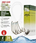 Packs Of 6 Eagle Claw Lake & Stream Snelled Baitholder Hooks Size - 24 Total. Fixed Price $9.95.