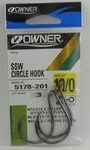 Owner 5178-201 Ssw Circle Hook Up-eye Offset Med Shank Hangnail Point 10/0 3CT. Fixed Price $8.92.