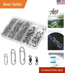 Heavy Duty Fishing Swivel Kit With 220PCS Quick Change Snaps Saltwater Ready. Fixed Price $16.14.