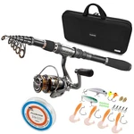 Plusinno Telescopic Fishing Rod And 2.1M 6.89FT, Full Kit With Carrier Case. Fixed Price $70.89.
