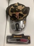 Browning Combo Cap, Knife, Night Seeker Light Brand New. Fixed Price $19.99.
