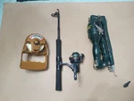 Collapsible Fishing Poles Lot 3 - Shakespeare ,mr.fisherman Instant. Fixed Price $39.00.