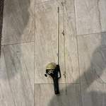 Vintage Tuff Zebco 77 Fishing Rod Reel 4'-6" Light Action, Brunswick Corp 1982. Fixed Price $45.00.