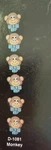 Vintage Dona's Ceramic Mold #D-1081 Monkey Button Covers. Fixed Price $35.00.