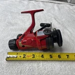 Master Spinning 405 Red Fishing Reel - Graphite Spool. Fixed Price $10.00.