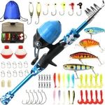 Kids Fishing Pole Kit, Easy Telescopic Casting Rod And Spincast Reel .... Fixed Price $32.06.