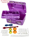 Flambeau 355BMT Big Mouth Kids Tackle Box - Purple 8.75" Fishing Kit 89PC. Fixed Price $22.37.