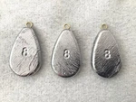 25 No Roll Sinkers 8 Oz W/brass Eye Top Grade Lead Fishing Weights. Fixed Price $33.00.