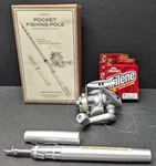 Restoration Hardware Pocket Fishing Pole 9"-36"L Complete With 2 Spools Of Line. Fixed Price $19.99.