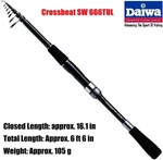 Daiwa Crossbeat Sw 666TUL Telescopic Spinning Rod 6PC 6'6" Light Game From Japan. Fixed Price $136.00.
