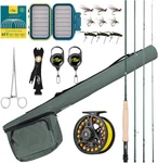 Fly Fishing Rod Combo Starter Kit Semi Gloss Green Jade Finish 24T Carbon Fiber. Fixed Price $134.05.