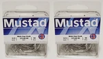 Boxes Mustad Hooks 37140-NI-2/0 Wide Gap Kahle Fluke Shiner Silver Bait. Fixed Price $17.99.
