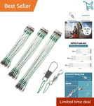 Stainless Steel Fishing Leaders 40LB 60PCS Tackle Wire Snap Beads For Saltwater. Fixed Price $40.98.