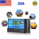 30A 12V/24V Solar Panel Battery Charge Controller Lcd Auto Regulator Dual Usb. Fixed Price $5.03.