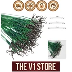 Nylon-coated Fishing Wire Leaders Set 60PCS With Swivels & Snaps, Varied Sizes. Fixed Price $15.99.