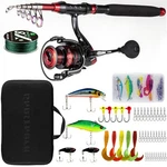 New Ghosthorn Spin Fishing Rod & Reel Combo, 6' Telescopic Pole Lures/line. Fixed Price $39.99.
