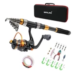 Sanlike Fishing Rod And Reel Combos, Carbon Fiber Telescopic Pole Com.... Fixed Price $50.22.