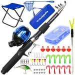 Daddygofish Kids Fishing Pole - Rod Reel Combo Tackle Box Starter For Boy & Girl. Fixed Price $49.99.